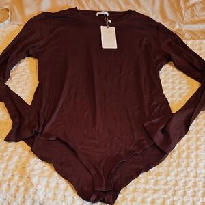 Dark Brown Bodysuit Top Xxl